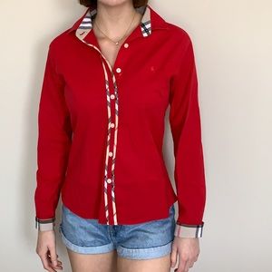 Burberry d u p e button down shirt